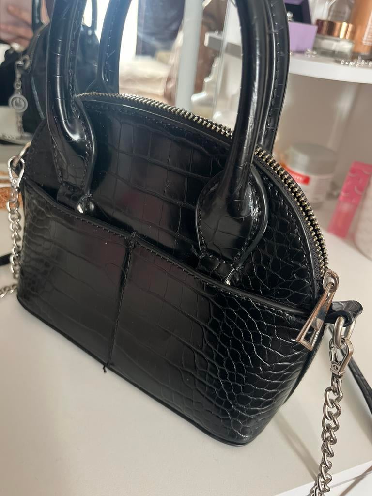 Zwarte zara tas, Ophalen of Verzenden, Zo goed als nieuw, Zwart, Handtas