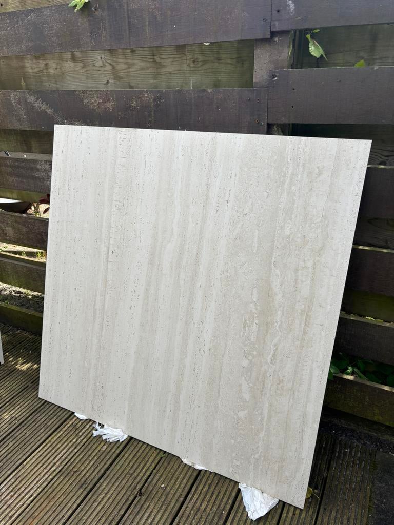 Travertin tegels, Ophalen, 60 cm of meer, Minder dan 20 cm, Zo goed als nieuw