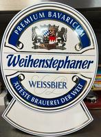 WEIHENSTEPHANER weissbier bord, Verzamelen, Ophalen of Verzenden, Zo goed als nieuw, Reclamebord, Plaat of Schild, Overige merken