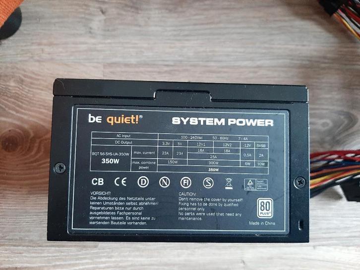 BeQuiet 350 watt atx power supply, Computers en Software, Interne voedingen, Gebruikt, Ophalen