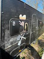 Festival/ zwarte cross caravan met eigen kenteken!, Ophalen, Gebruikt
