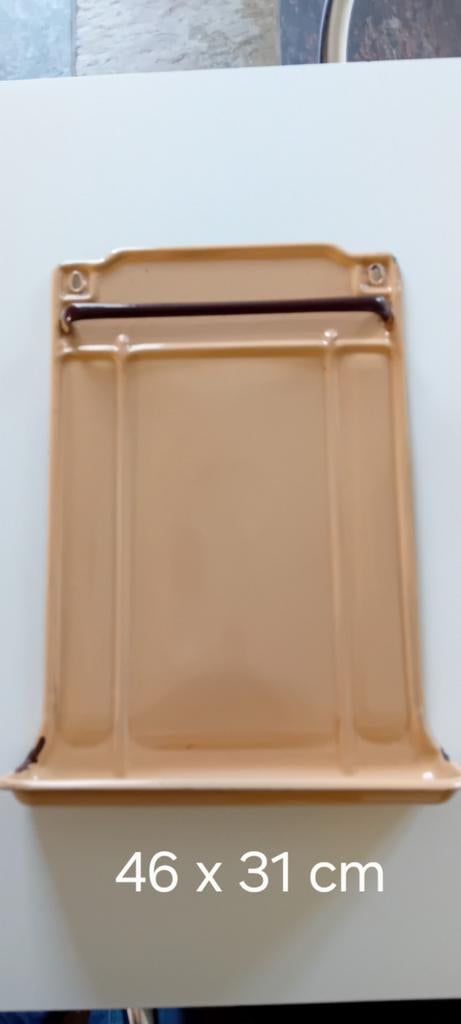 Antiek email lepelrek, Ophalen of Verzenden