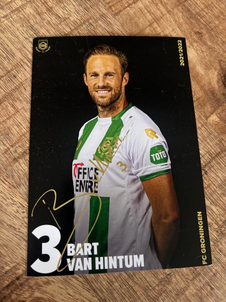 Bart van Hintum - FC Groningen Spelerskaart, Ophalen of Verzenden, Zo goed als nieuw, Overige binnenlandse clubs, Spelerskaart