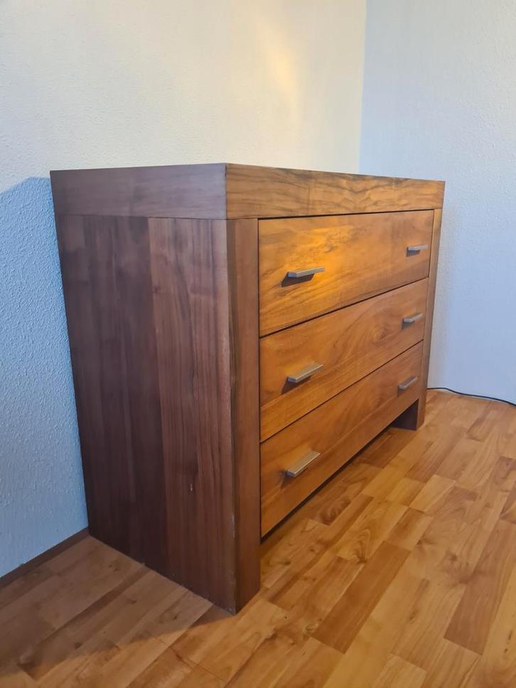 Kommode met 3 laden en losse spiegel, Huis en Inrichting, Kasten | Kledingkasten, Gebruikt, Minder dan 100 cm, 100 tot 150 cm