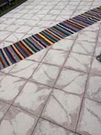 Kleurrijke gestreepte loper - Handgeweven tapijt, Minder dan 50 cm, Gebruikt, Blauw, 200 cm of meer