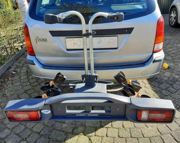 Kantelbare Twinny Load fietsendrager voor Electrische fiets., Auto diversen, Fietsendragers, Zo goed als nieuw, Trekhaakdrager