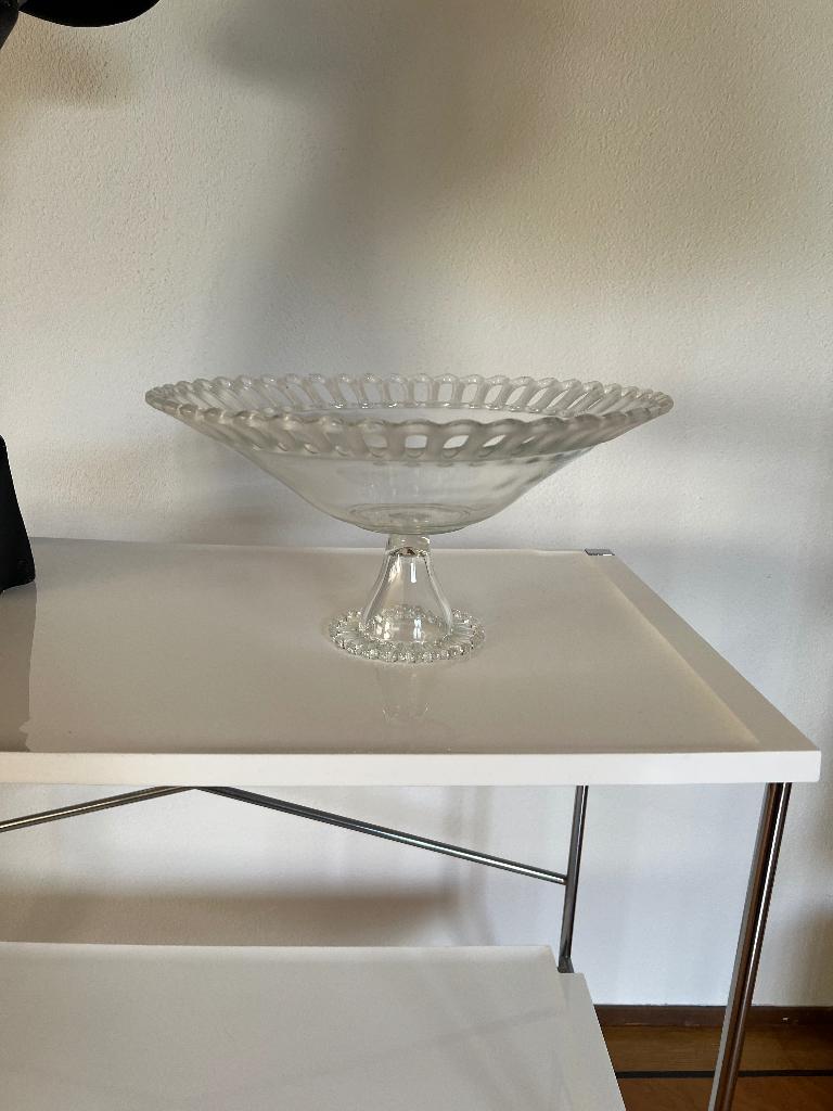 Kristallen schaal op poot, Antiek en Kunst, Ophalen of Verzenden