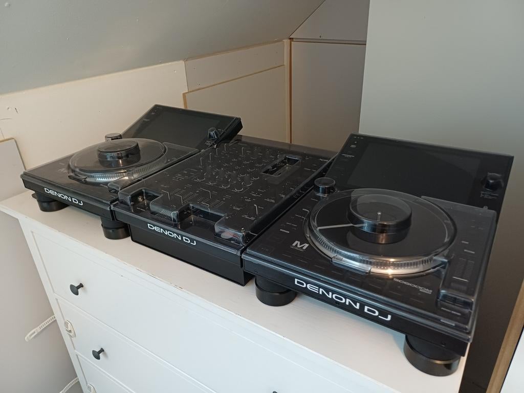 Denon DJ Set: 2x SC6000M (motorized) + X1850 Mixer, Ophalen of Verzenden, Zo goed als nieuw, Dj-set, Denon