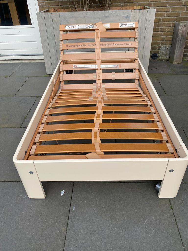 Auping Auronde 90 x 190 x 34 kleur creme, Ophalen, 90 cm, Eenpersoons, 190 cm of minder