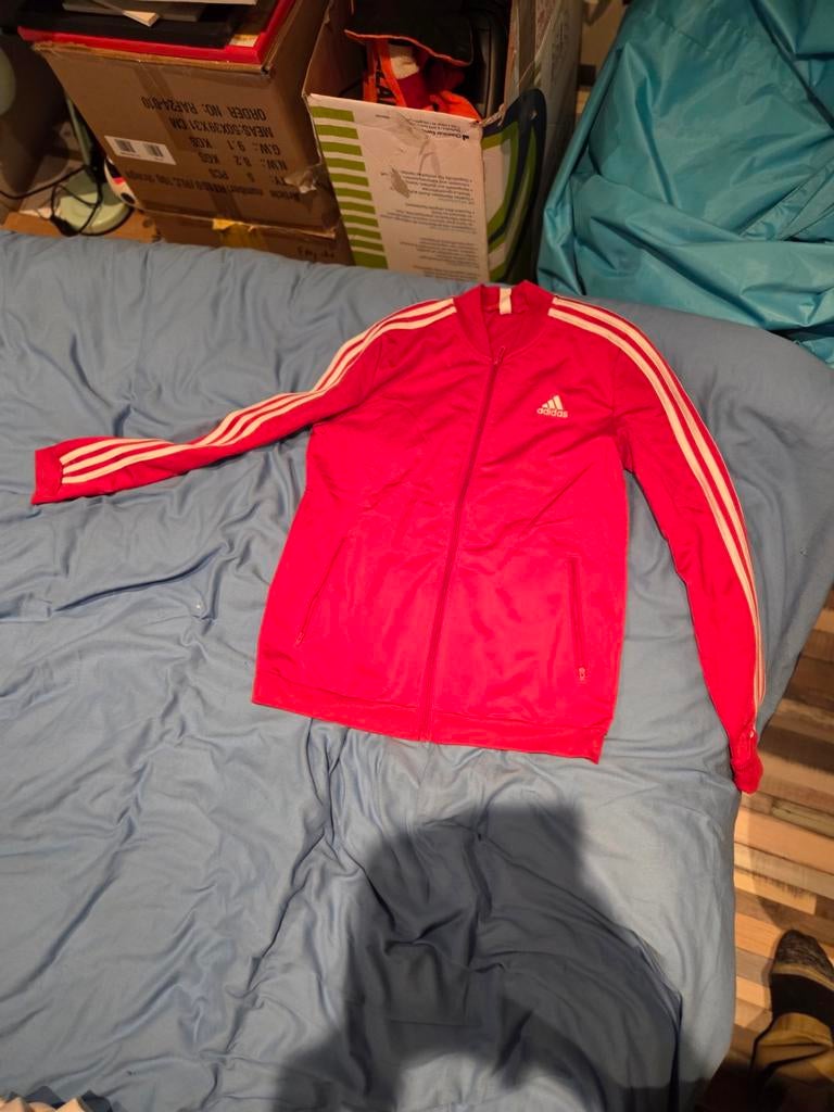Adidas Rood trainingspak jasje, Ophalen of Verzenden