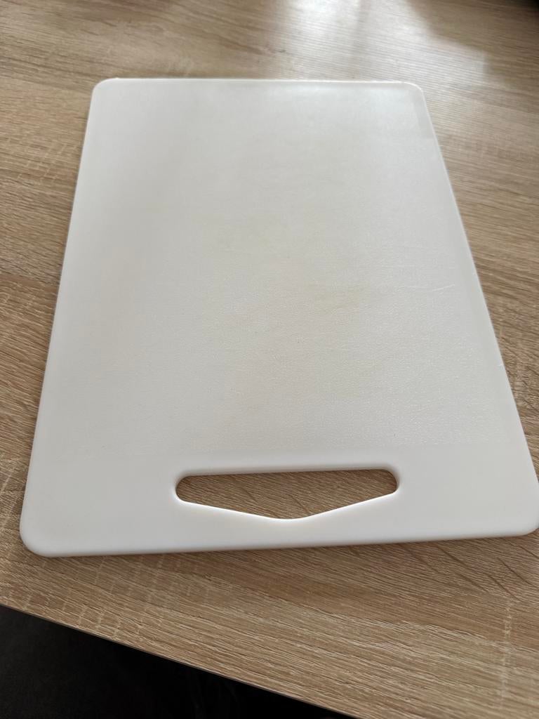 Witte kunststof snijplank - Gebruikt, Gebruikt, Kunststof, Snij-/serveerplank, Ophalen of Verzenden