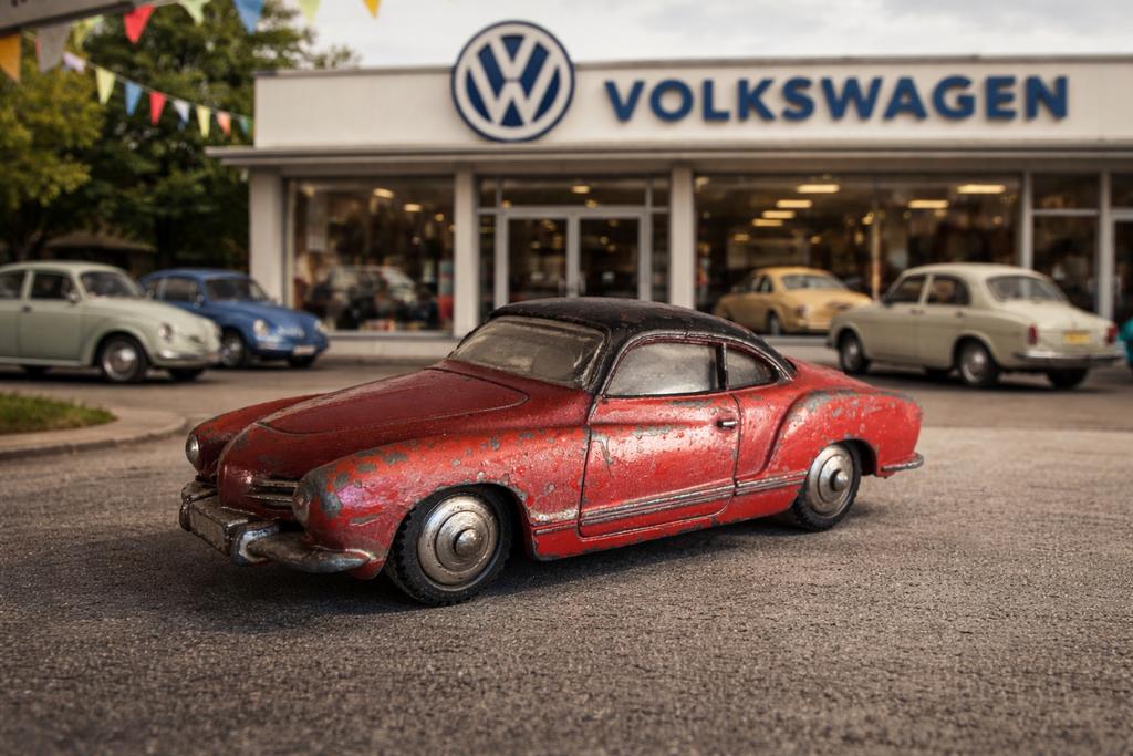 Karmann Ghia, Hobby en Vrije tijd, Modelauto's | 1:43, Ophalen of Verzenden, Auto, Dinky Toys