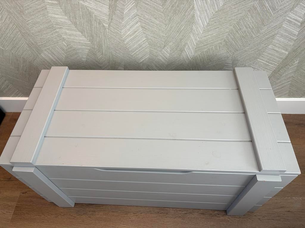 Praktische Woood opbergkist: grijs, Huis en Inrichting, Woonaccessoires | Kisten, Ophalen, Gebruikt, 50 tot 100 cm, Minder dan 50 cm