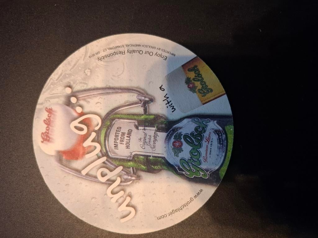 Bierviltje grolsch, Verzamelen, Ophalen of Verzenden, Viltje(s), Grolsch