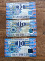 Set van 3 Tien Gulden biljetten (IJsvogel), Postzegels en Munten, Bankbiljetten | Nederland, Ophalen, 10 gulden, Setje