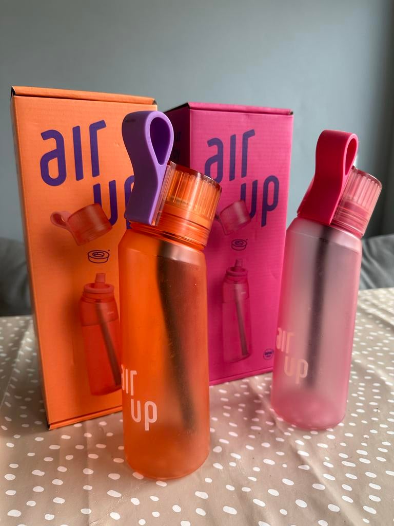 Air Up flessen - Roze en Oranje (650ml), Sport en Fitness, Bidons, Ophalen of Verzenden, Gebruikt