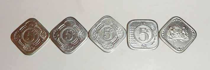 Penningen Nederland vierkante stuivers Juliana, Ophalen of Verzenden, Overige materialen, Nederland