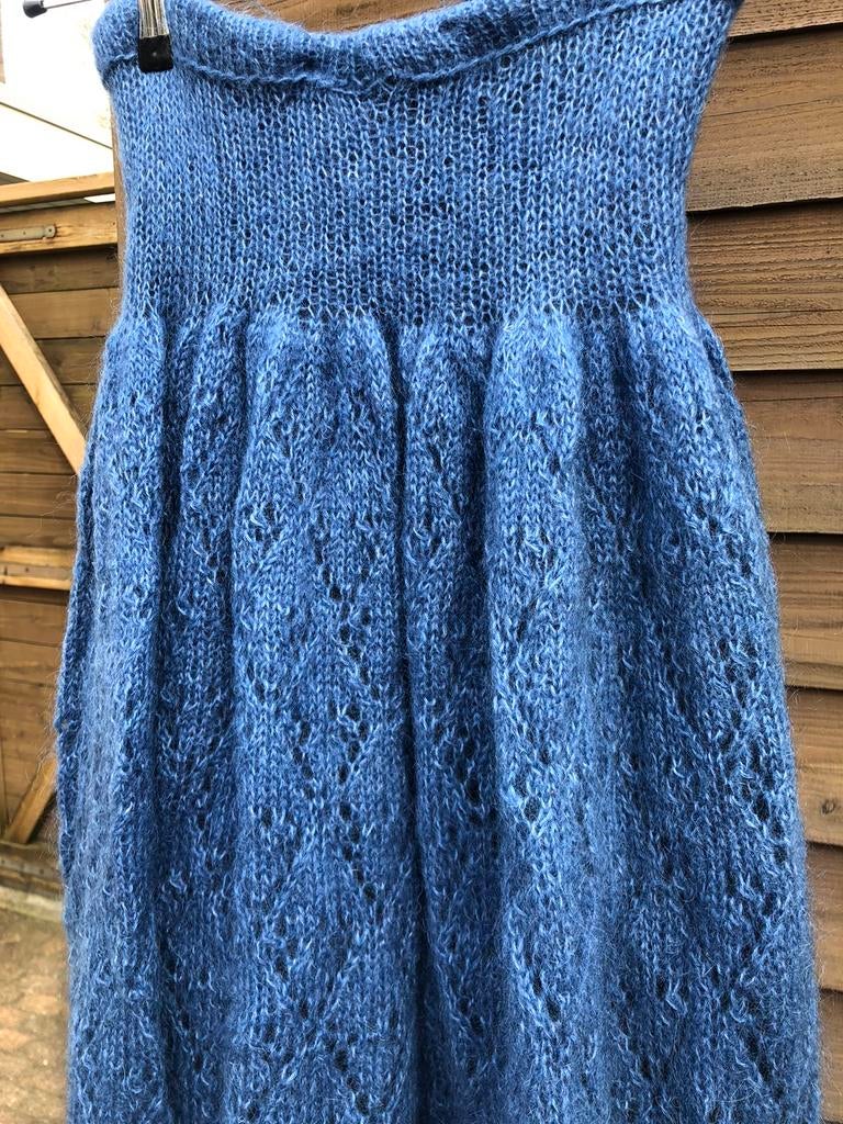 Ajour gebreide rok*** MOOOOI !!!, Kleding | Dames, Rokken, Zo goed als nieuw, Maat 36 (S), Blauw, Onder de knie, Ophalen of Verzenden