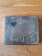 Vintage antieke poederdoos, Ophalen of Verzenden, Zilver