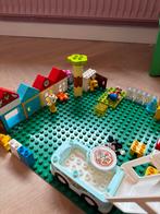 Grote Duplo set met grondplaten, huisjes, auto en figuren, Ophalen of Verzenden, Gebruikt, Complete set, Duplo