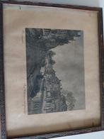 Vintage oude antieke prent, Ophalen of Verzenden