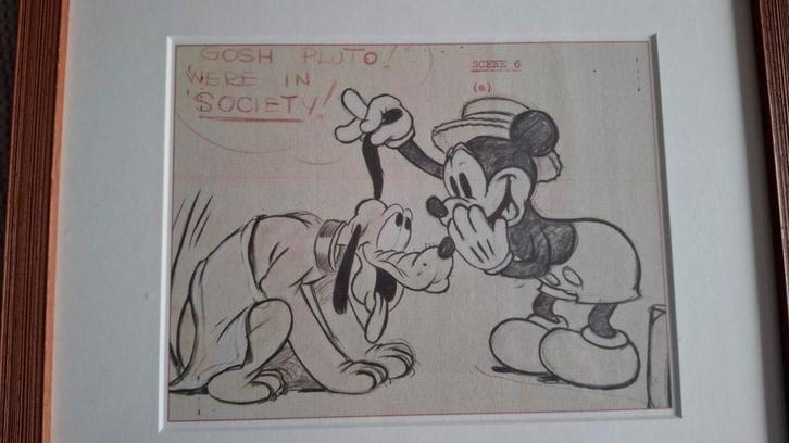 Disney Mickey Mouse & Friends - Schilderij, Antiek en Kunst, Kunst | Schilderijen | Modern, Ophalen of Verzenden