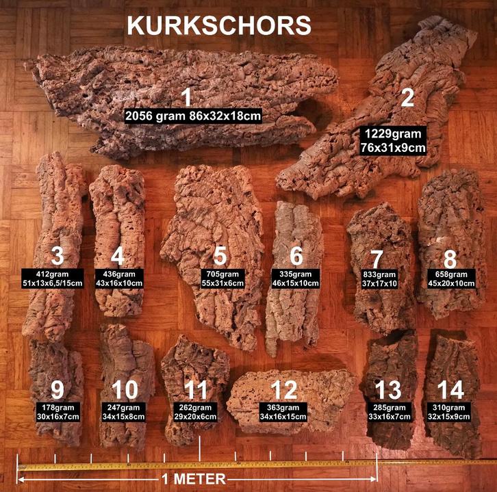 Prachtig Kurkschors (Kurk) schuilplaats Terrarium - Vivarium, Dieren en Toebehoren, Reptielen en Amfibieën | Toebehoren, Zo goed als nieuw