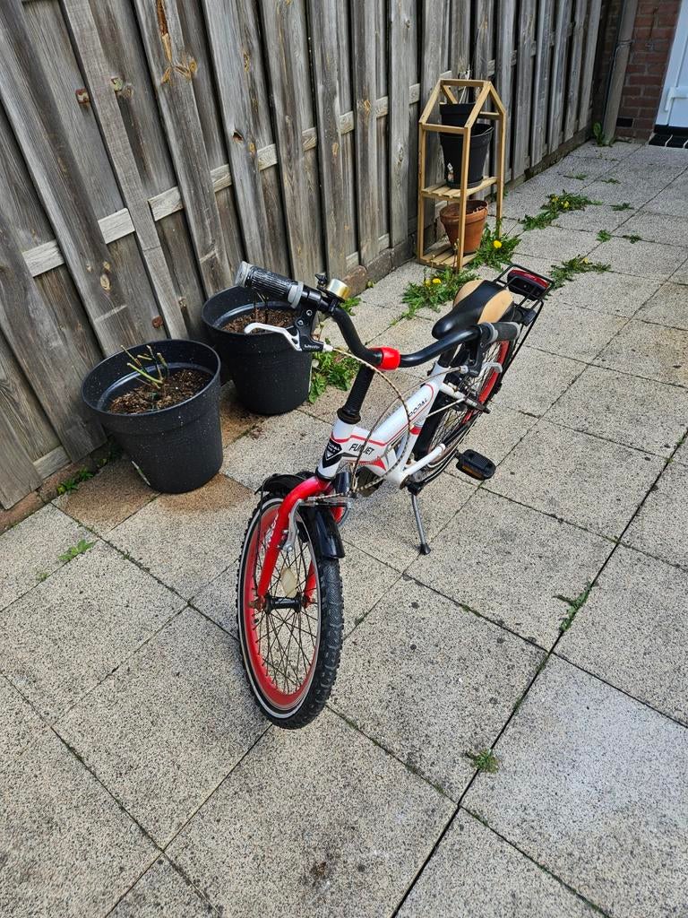 Popal Fun Jet Kinderfiets 20 inch - Wit/Rood, Ophalen of Verzenden, Gebruikt, 16 tot 20 inch, Popal