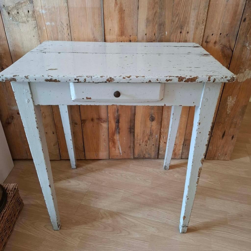 Brocante/vintage Frans tafeltje, Antiek en Kunst, Curiosa en Brocante, Ophalen of Verzenden