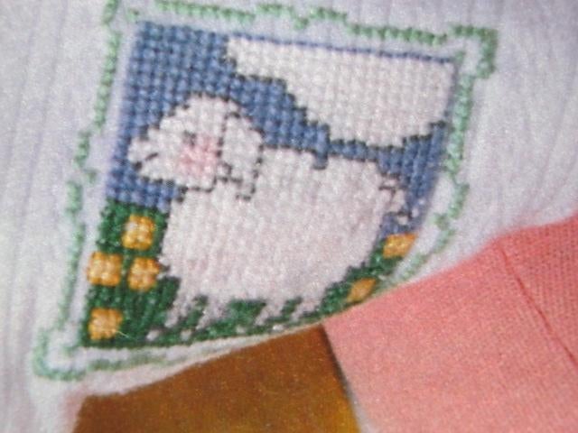 Borduurpatroon Baby Schaapje / Koe en Kraam kado nr 7106 do, Verzenden, Zo goed als nieuw, Handborduren, Patroon