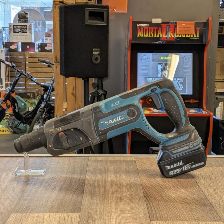 Makita DHR241 Combihamer Incl 5,0Ah 18V Accu Nette staat, Doe-het-zelf en Verbouw, Gereedschap | Boormachines, Zo goed als nieuw