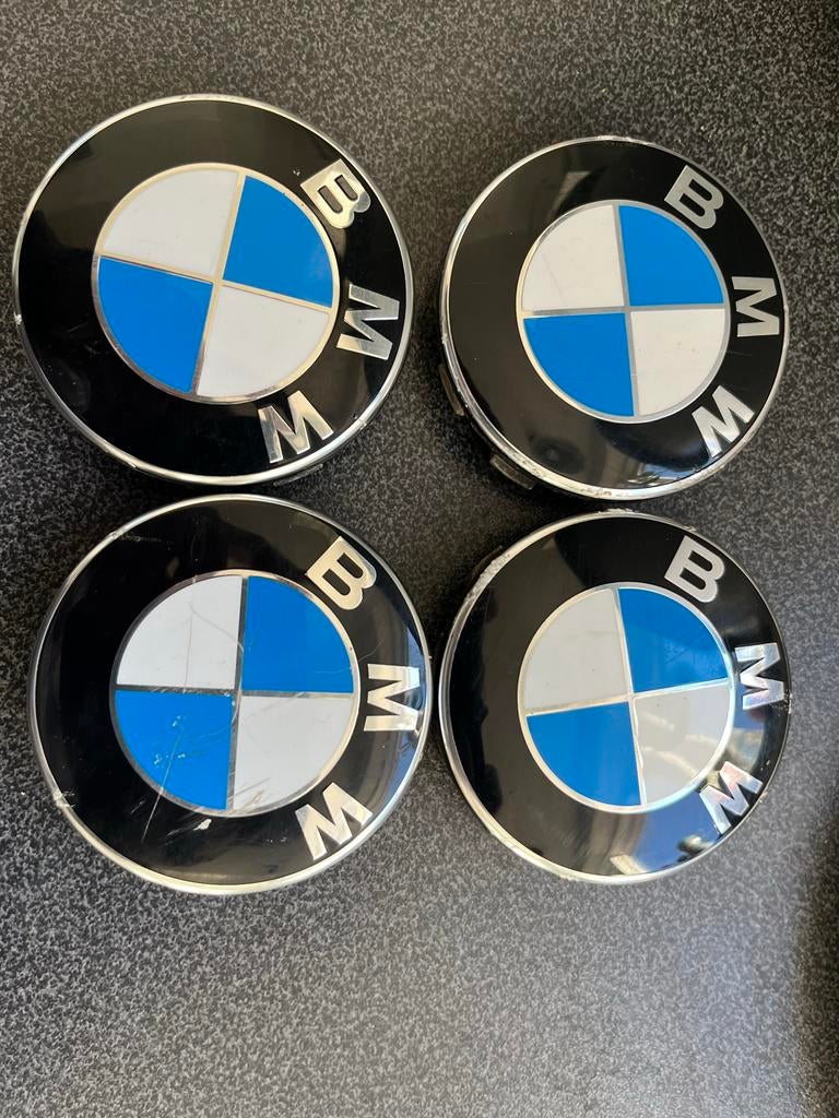 BMW wieldoppen, set van 4 naafdoppen naafkappen, Auto diversen, Wieldoppen, Ophalen of Verzenden, Gebruikt