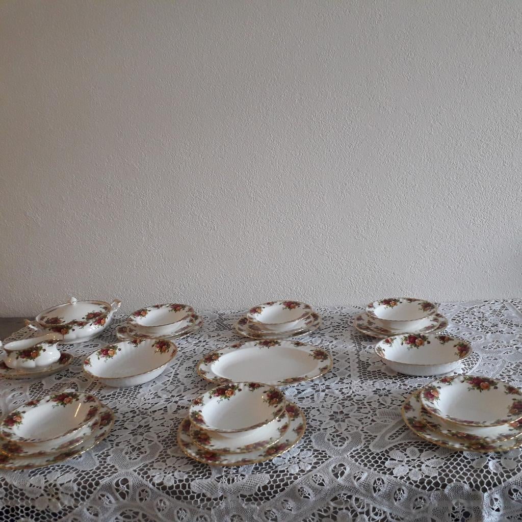 Royal Albert old country rose 6 pers.diner servies, Ophalen of Verzenden