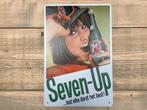 Reclamebord 7up vintage 20x30, Ophalen of Verzenden, Zo goed als nieuw, Reclamebord