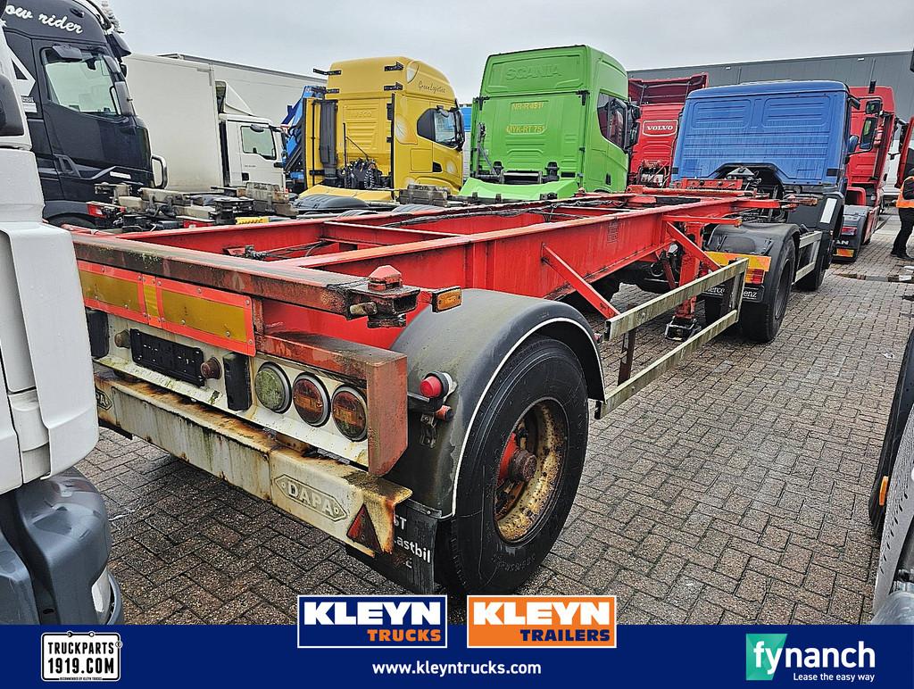 DAPA 20 FT CONTAINER 1 axle bpw drum, Auto's, Vrachtwagens, Bedrijf, Te koop, Aanhangers en Opleggers, Diesel, Handgeschakeld