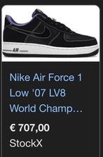 Limited Edition Nike Air Force 1 Lakers World Champ, Ophalen of Verzenden, Gedragen, Zwart, Sneakers of Gympen