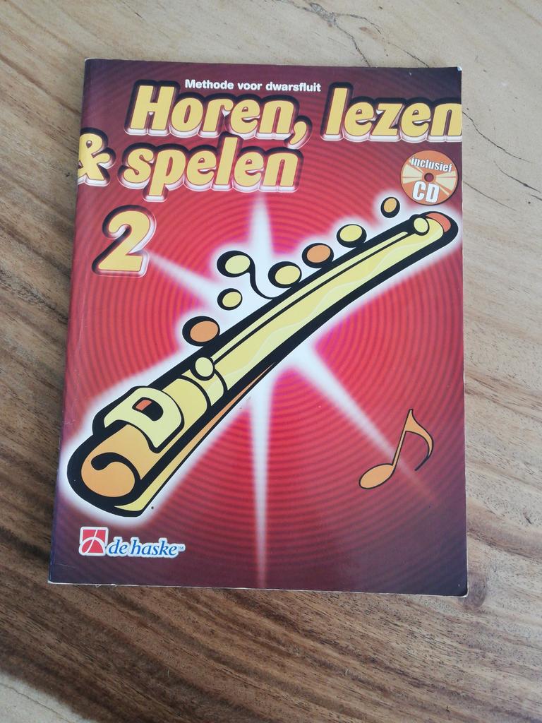 Horen, lezen en spelen 2, dwarsfluit methode, Muziek en Instrumenten, Gebruikt, Klassiek, Les of Cursus, Dwarsfluit of Piccolo