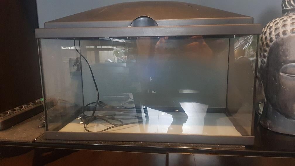 Starters Aquarium 40L + Veel Toebehoren – Compleet Pakket!, Ophalen, Inclusief deksel, Zo goed als nieuw, Leeg aquarium