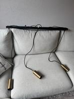 Hanglamp met 3 gouden kokers, Ophalen, Gebruikt, Metaal, Minder dan 50 cm