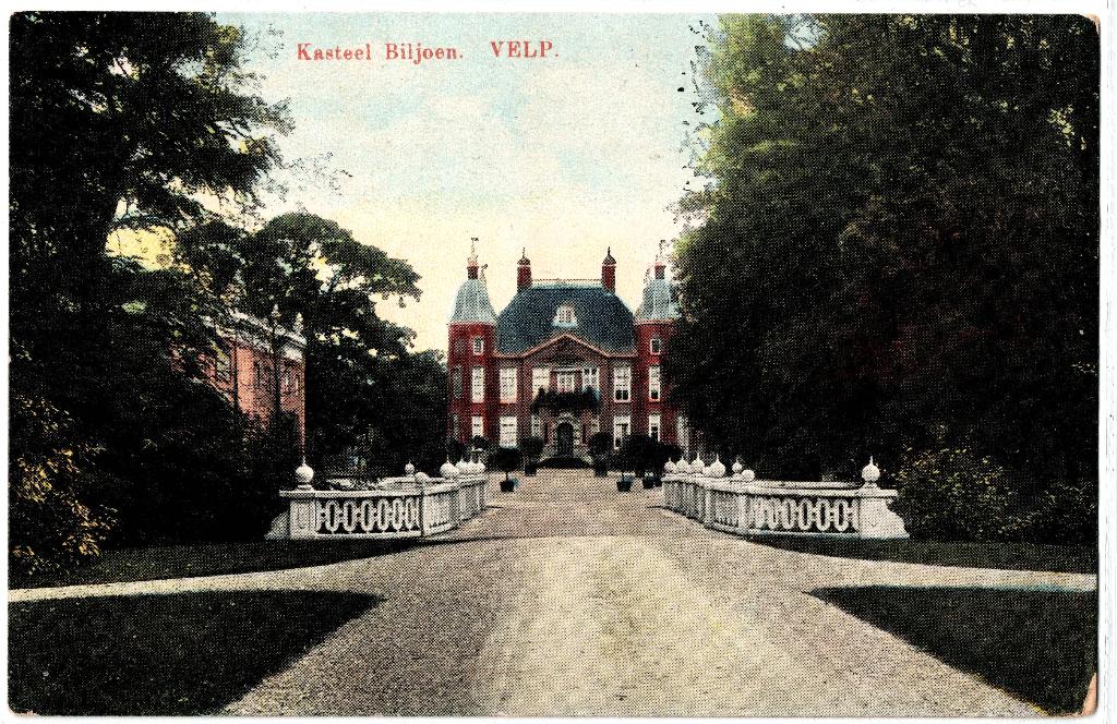 Velp (Gld), Kasteel Biljoen, ongelopen, richtprijs € 4,==, Verzenden, Voor 1920, Ongelopen, Gelderland