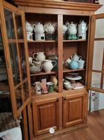 Grenen servieskast / vitrinekast / boekenkast, Ophalen, Gebruikt, 50 tot 100 cm, 25 tot 50 cm
