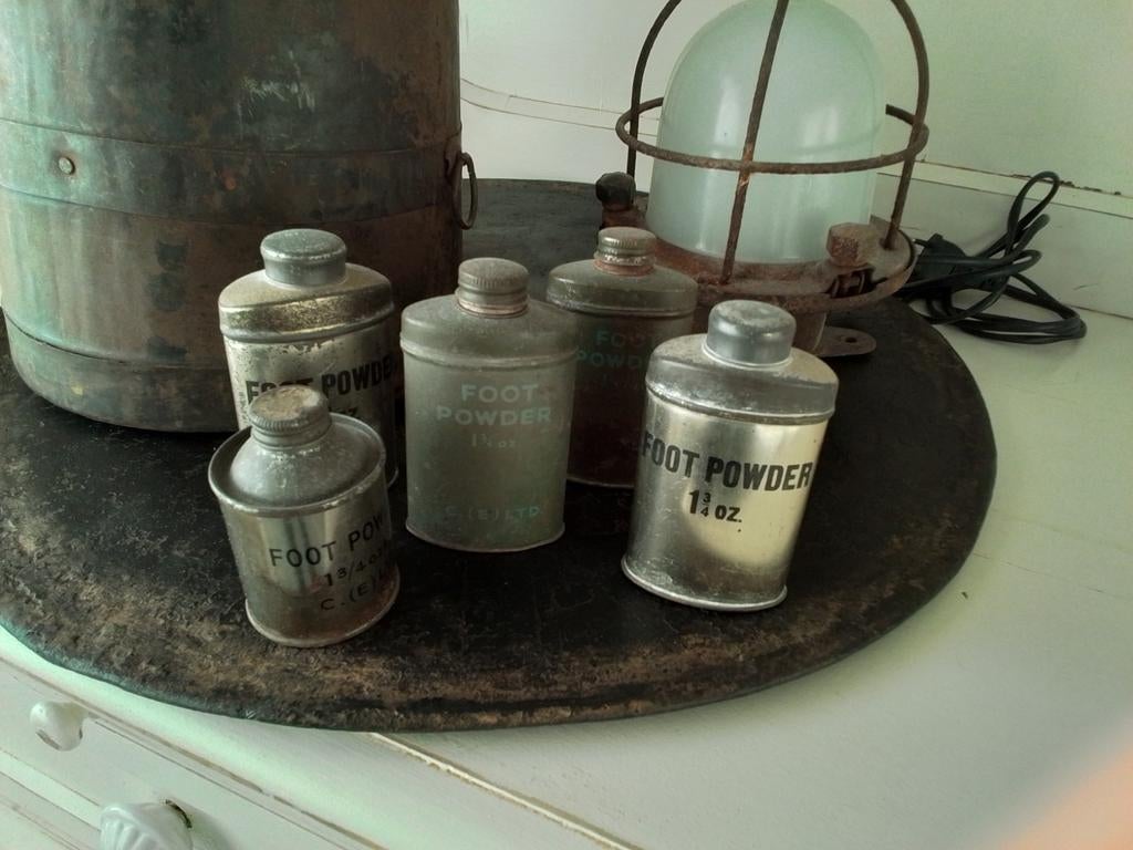 Set oude foodpowder busjes, Ophalen of Verzenden