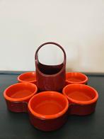 Vintage snackset carrousel – EMSA W. Germany – jaren 70, Huis en Inrichting, Ophalen of Verzenden, Zo goed als nieuw, Bruin, Schaal