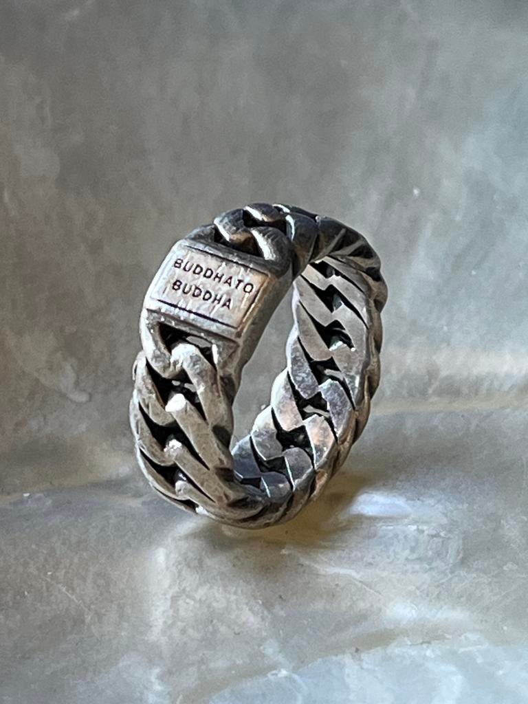 Buddha to Buddha Ring Zilver Maat 17, Gebruikt, Ophalen of Verzenden, 17 tot 18, Nvt