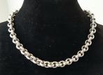 Zilveren Schakelcollier met grove Schakels  Gekeurd met 925, Ophalen of Verzenden, Zo goed als nieuw, Zilver, Zilver
