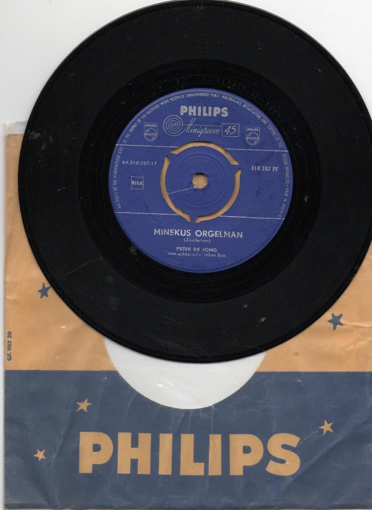 Peter de Jong - Minekus Orgelman, Gebruikt, 7 inch, Single, Ophalen of Verzenden