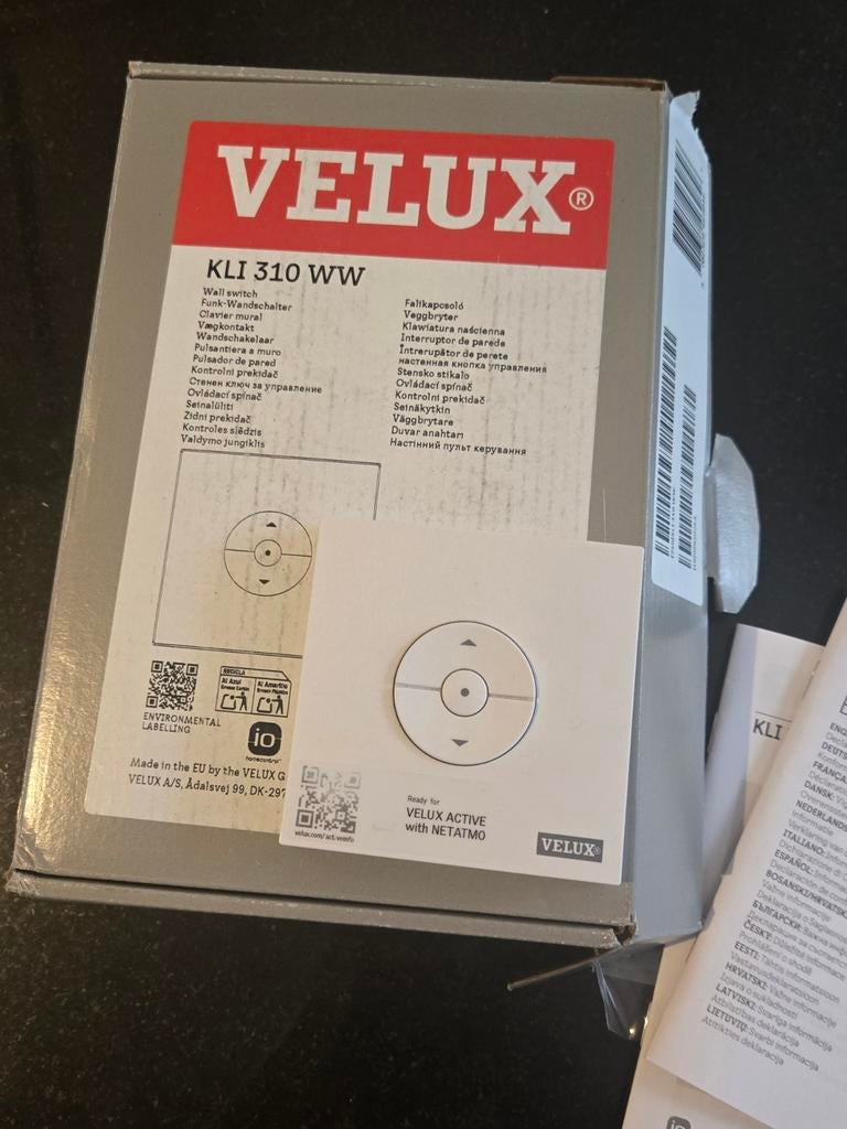 Velux KLI 310 WW Draadloze Wandschakelaar, Ophalen of Verzenden, Nieuw, Schakelaar