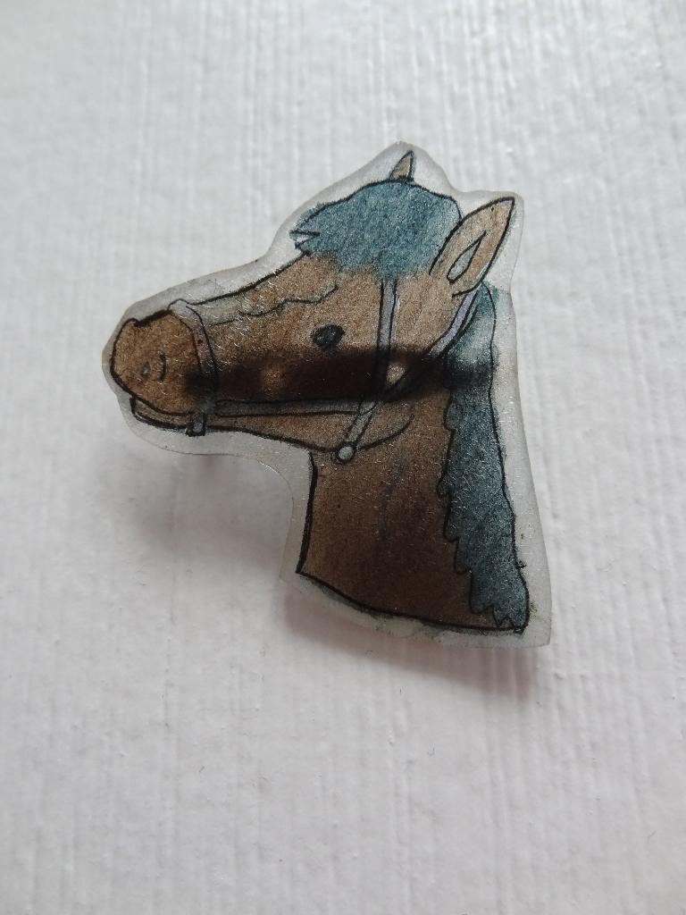 Broche Paard >Snelle Verzending!<, Sieraden, Tassen en Uiterlijk, Broches, Overige materialen, 4 tot 7 cm, Bruin, Nieuw