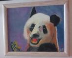 Panda beer Olieverf op board ., Ophalen of Verzenden