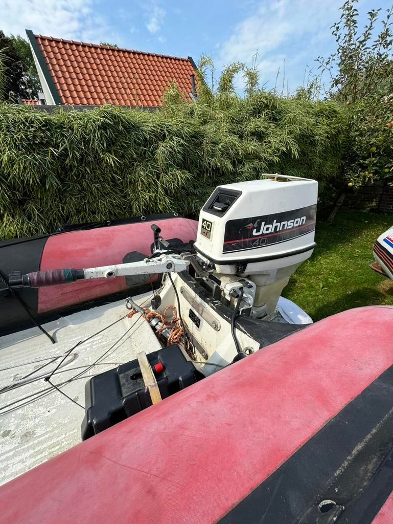 Johnson 40pk (50+) op knuppel kortstaart, Watersport en Boten, Ophalen, Gebruikt, 30 pk of meer, Elektrische start